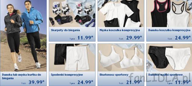 Lidl odzież sportowa do biegania i fitness