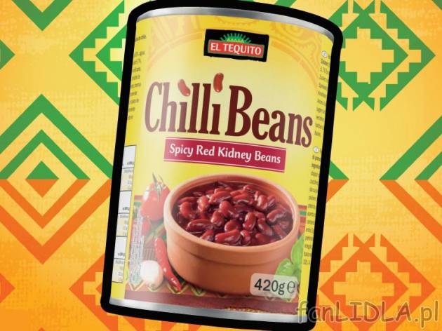 Fasola chili , cena 2,49 PLN za 420 g/1 opak., 1 kg=5,93 PLN. 
- Fasola czerwona ...