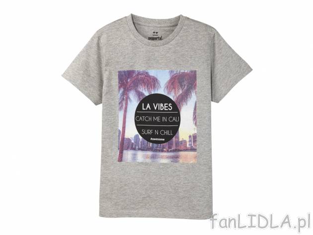 T-Shirt , cena 17,99 PLN. Chłopięcy T-shirt z modnymi nadrukami, do wyboru 3 wzory. ...