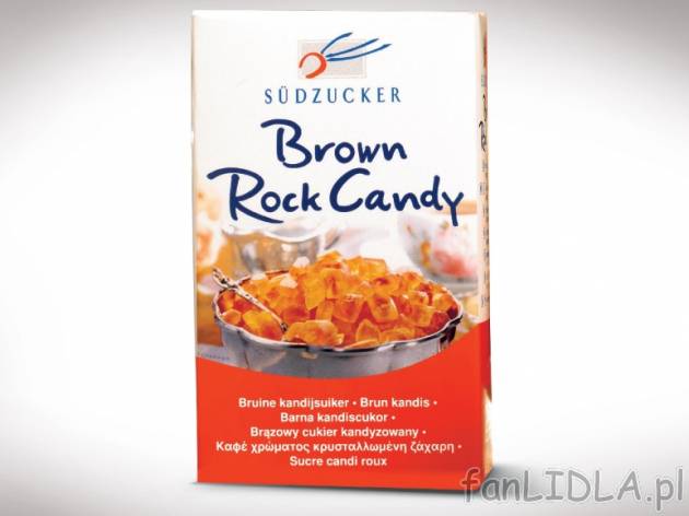 Cukierki o smaku herbaty , cena 4,99 PLN za 250 g, 100g=1,60 PLN. 
- Cukier w postaci ...