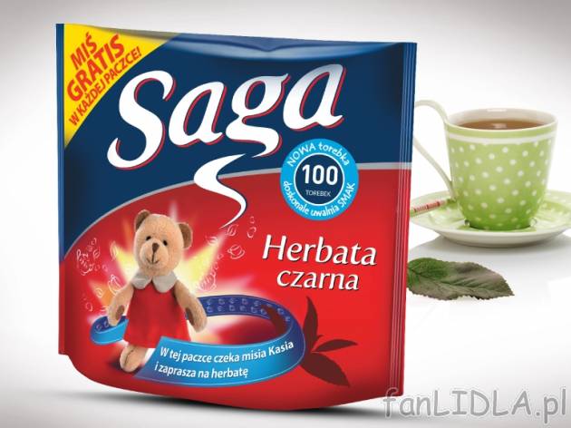 Saga herbata czarna , cena 5,09 PLN za 140 g, 100g=3,64 PLN. 
- Czarna herbata ...