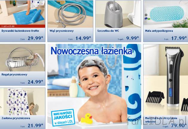 Dywaniki łazienkowe frotte, wąż prysznicowy, szczotka do WC, mata antypoślizgowa ...