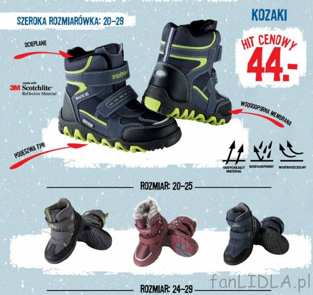 Kozaki Lupilu, cena 44,00 PLN za 1 para 
- przepuszczające powietrze, wodo- i ...