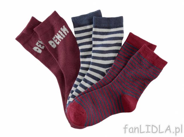 Skarpetki 3 pary Pepperts, cena 9,99 PLN za 1 opak. 
- rozmiary: 27-42 
- 2 zestawy ...