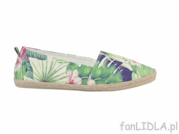 Buty damskie typu espadryle, cena 29,99 PLN 
- rozmiary: 37-41 (nie wszystkie wzory ...