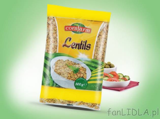 Soczewica zielona , cena 3,19 PLN za 500 g, 1kg=6,38 PLN. 
- Doskonały dodatek ...