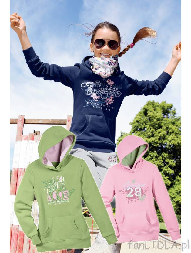 Bluza dziewczęca z kapturem, cena 32,99PLN
- z przyjemnej dla ciała tkaniny sweat
- ...