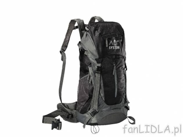 Plecak trekkingowy, Crivit Outdoor, cena 55,00 PLN za 1 opak. 
- system Air-Dynamic-Flow: ...