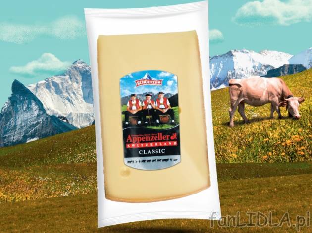 Ser Appenzeller , cena 12,99 PLN za 200 g, 100g=6,50 PLN. 
- Półtwardy ser produkowany ...