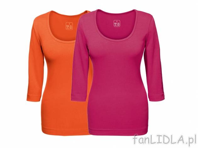 Bluzki 2 szt. Esmara, cena 39,99 PLN za 1 opak. 
- z miękkiego, pojedynczego jerseyu ...