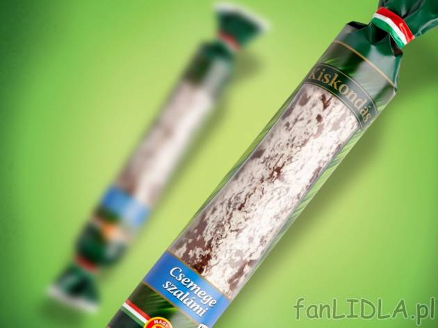 Salami z pleśnią , cena 16,99 PLN za 500 g, 1kg=33,98 PLN. 
- Tradycyjne, dojrzewające ...