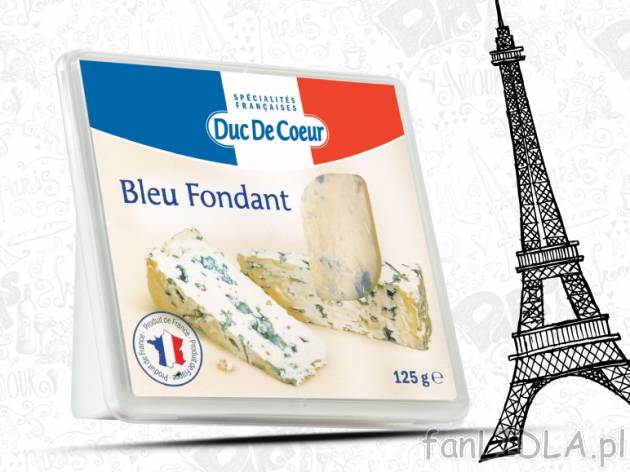 Ser pleśniowej Blue Fondant , cena 7,99 PLN za 125 g, 100g=6,39 PLN. 
- Ser z niebieską ...