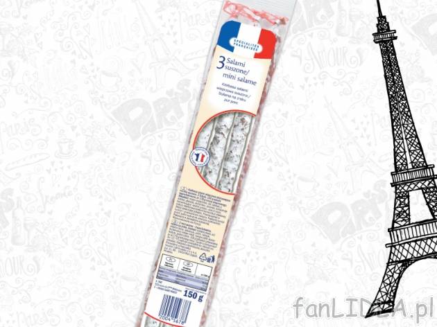 Minisalami suszone , cena 6,99 PLN za 150 g, 100g=4,66 PLN. 
- Oryginalne, suszone ...