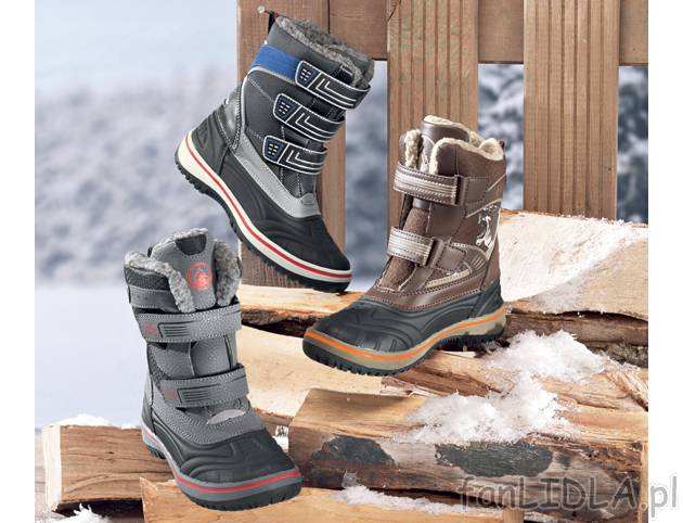 Kozaki chłopięce, cena 49,99PLN
- wygodne i mocne buty z wytrzymałego materiału ...
