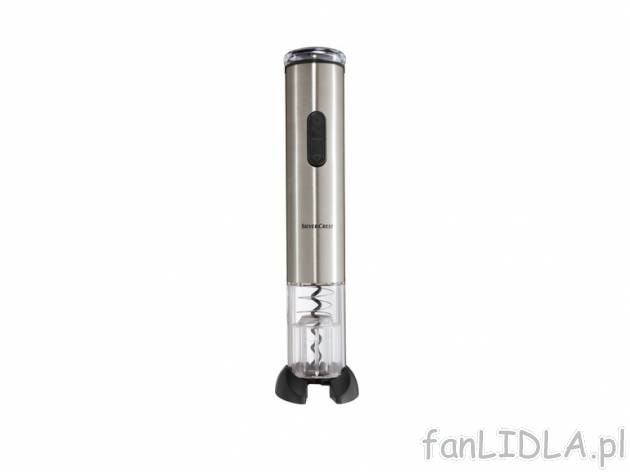 Korkociąg elektryczny Silvercrest Kitchen Tools, cena 44,99 PLN za 1 szt. 
- przeznaczony ...