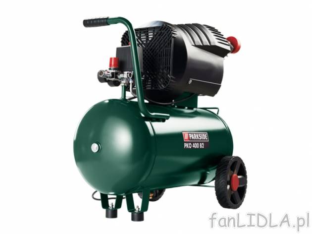 Kompresor o mocy 2,4 KW Parkside PKO 400 B2, cena 729,00 PLN za 1 opak. 
- wytrzymały ...