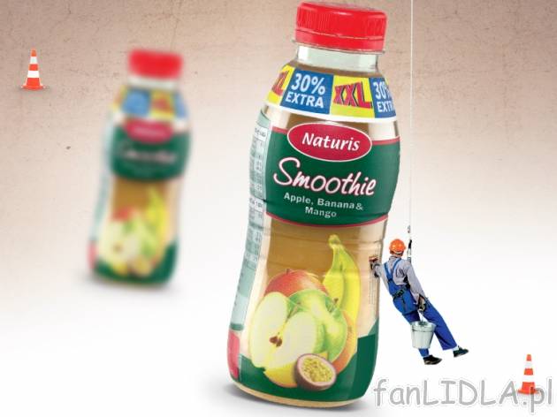 Smoothie XXL , cena 3,49 PLN za 330 ml, 1L=10,58 PLN. 
- Sok wieloowocowy, przecierowy. ...