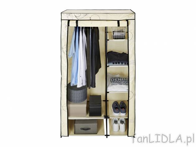 Szafa tekstylna na ubrania , cena 74,90 PLN 
- 2 wzory
- ok. 174 x 100 x 46 cm  ...
