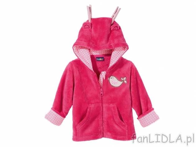 Bluza z miękkiego pluszu Lupilu, cena 24,99 PLN za 1 szt. 
- bardzo miękki i ...