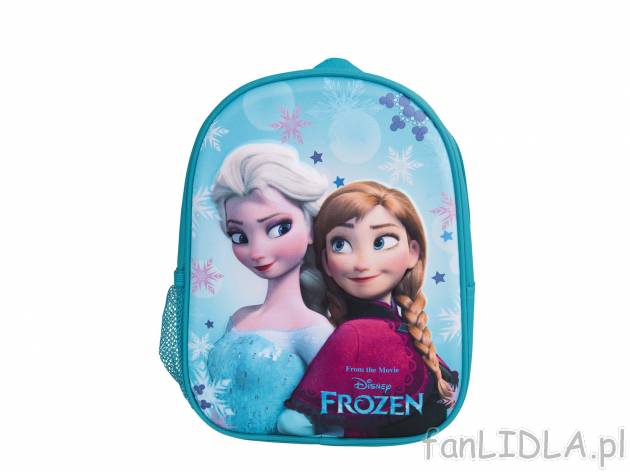 Plecak , cena 17,99 PLN. Plecak w 4 wzorach do wyboru, z motywem Frozen, Cars, Spiderman ...