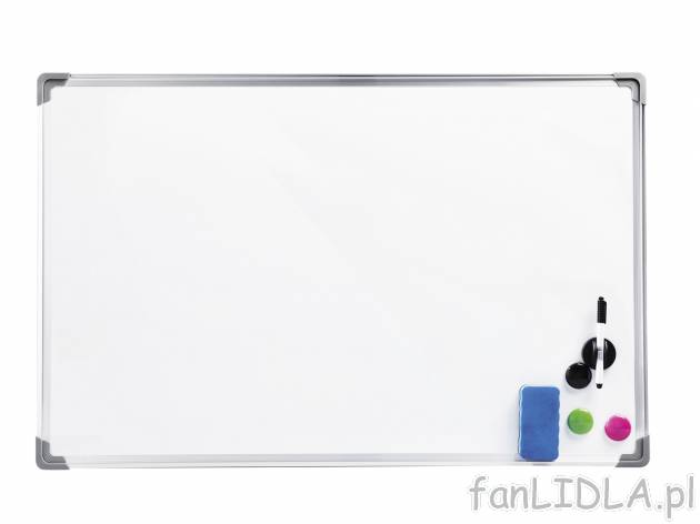 Tablica magnetyczna 90 x 58,5 cm , cena 79,90 PLN 
- przesuwana listwa na gąbkę ...