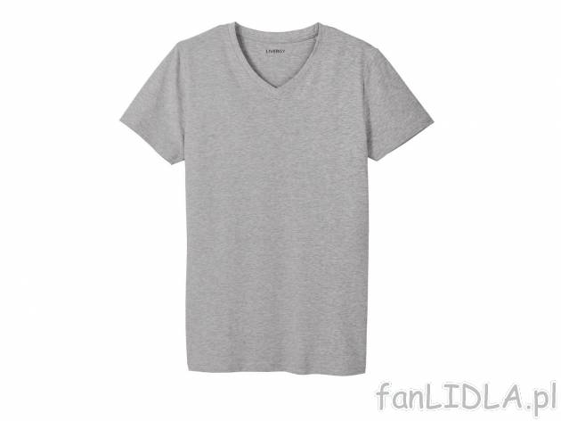 T-shirt męski od marki Livergy, cena 14,99 PLN. Dostępny w 3 kolorach: szarym ...