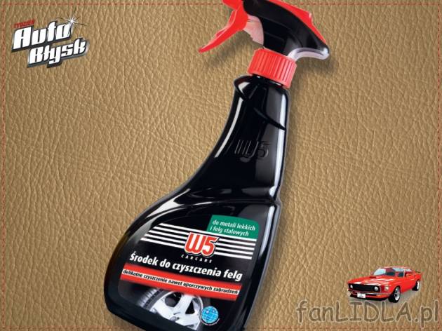 Środek do czyszczenia felg , cena 5,99 PLN za 750 ml, 1L=7,99 PLN. 
- Czyści ...
