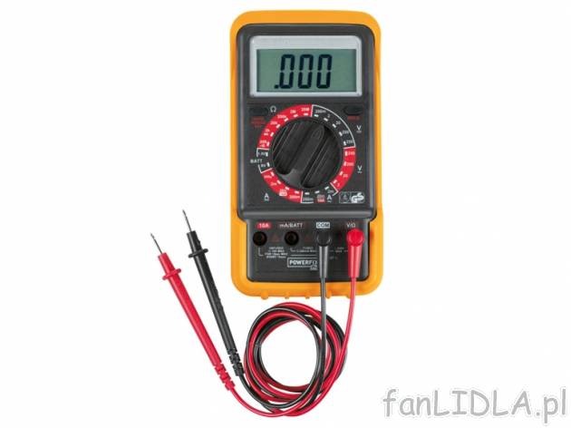 Cyfrowy miernik uniwersalny Powerfix, cena 44,99 PLN za 1 szt. 
- do pomiaru napięcia, ...
