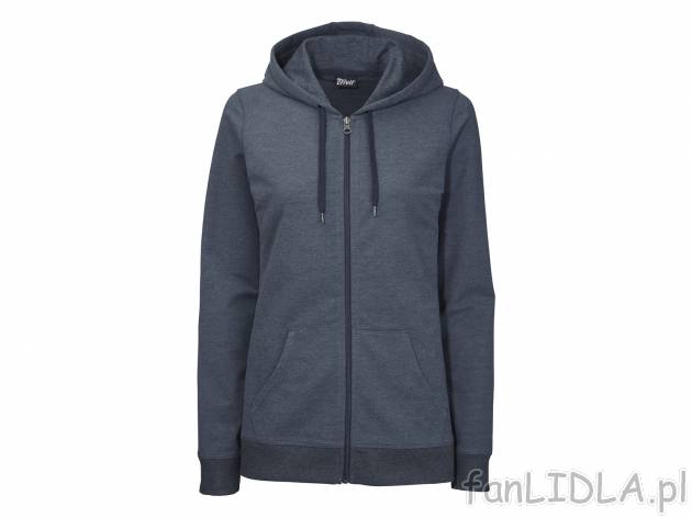 Bluza dresowa damska , cena 39,99 PLN. Bluza dla niej zapinana na zamek, z kapturem ...