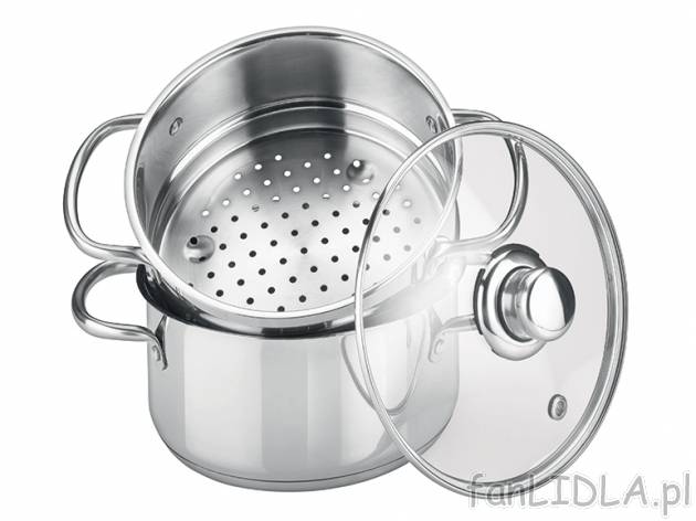 Garnek do gotowania na parze 20 cm Ernesto, cena 89,90 PLN za 1 opak. 
- z wysokogatunkowej ...