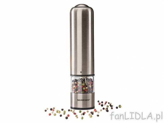 Elektryczny młynek do soli lub pieprzu Silvercrest Kitchen Tools, cena 29,99 PLN ...