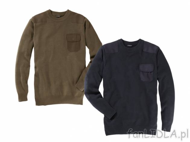 Sweter Livergy, cena 44,99 PLN za 1 szt. 
- osłona łokci i ramion dzięki odpornym ...