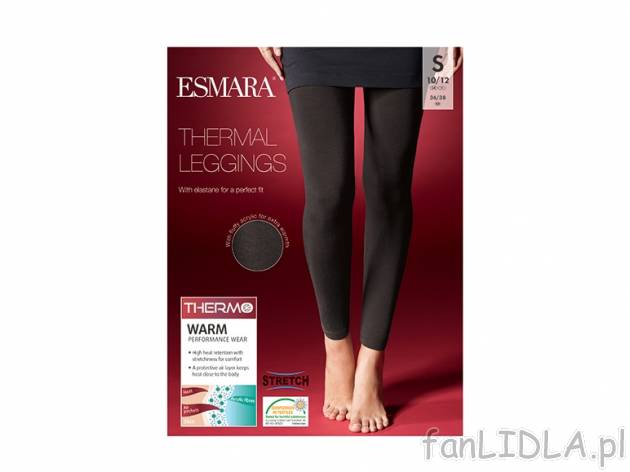 Legginsy z włóknem akrylowym Esmara, cena 17,99 PLN za 1 opak. 
- szczególnie ...