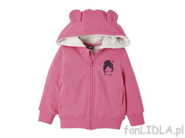Bluza ocieplana , cena 27,00 PLN. Bluza z kapturem, zapina na zamek, w 6 różnych ...