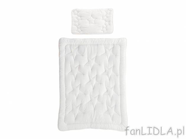 Komplet do spania kołdra 100 x 135 cm + poduszka 40 x 60 cm , cena 39,99 PLN 
- ...