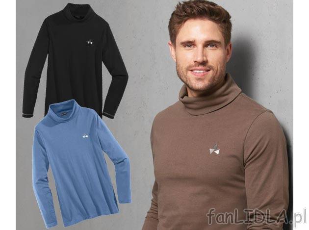 Golf męski z jerseyu, cena 24,99PLN
- przyjemnie miękki
- wygodny, przylegający ...
