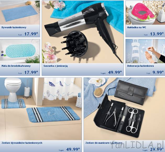 Akcesoria do łazienki z Lidla