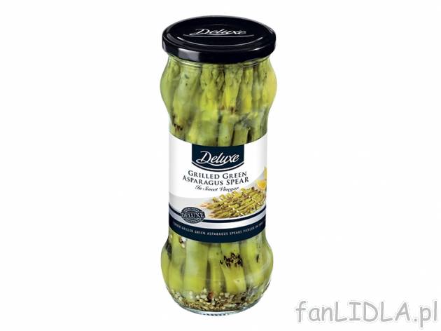 Szparagi zielone grillowane , cena 9,99 PLN za 370 ml/1 opak., 1 L=30,27 wg wagi ...