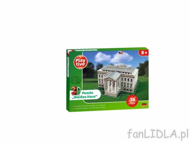 Puzzle 3D , cena 14,99 PLN za 1 opak. 
- najsłynniejsze budowle świata 
- wysokość ...