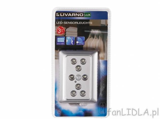 Lampka LED z czujnikiem ruchu , cena 24,99 PLN za 1 opak. 
- mocowanie za pomoca ...