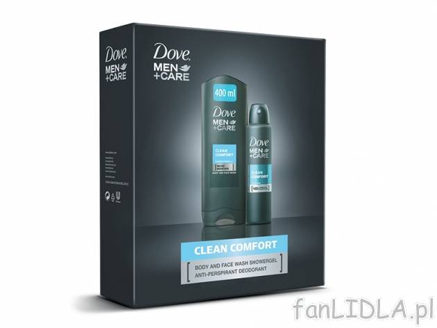 Zestaw Dove MEN+CARE , cena 16,99 PLN za zestaw 
- W zestawie: zel pod prysznic ...