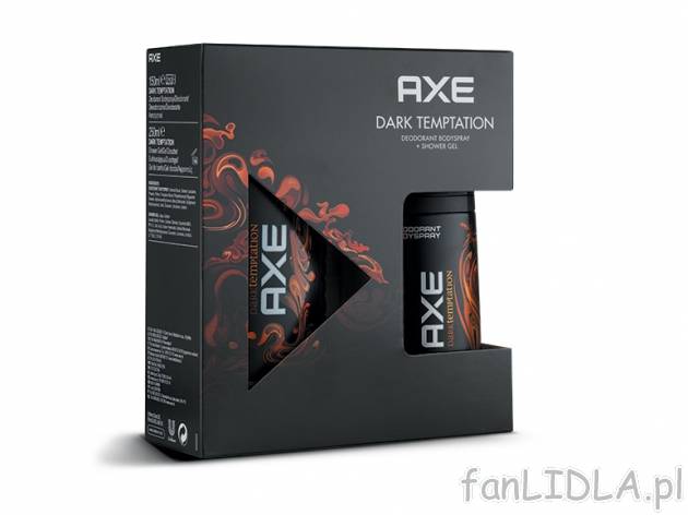 Zestaw AXE DARK TEMPTATION , cena 15,99 PLN za zestaw 
- W zestawie: żel pod prysznic ...