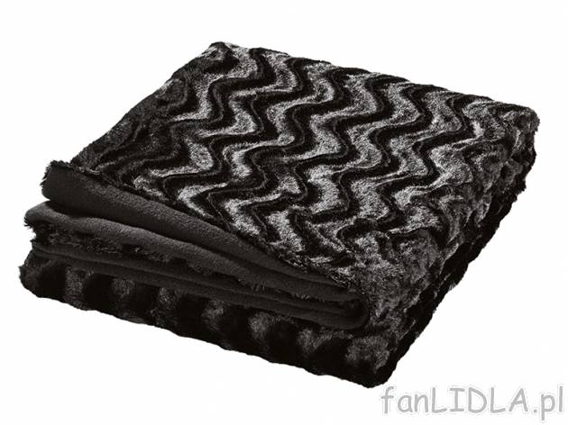 Koc 150 x 200 cm Meradiso, cena 69,90 PLN za 1 szt. 
- elegancka imitacja futra ...