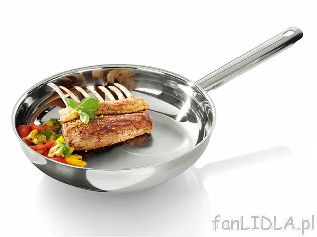 Patelnia ze stali szlachetnej 28 cm Ernesto, cena 89,90 PLN za 1 szt. 
- do szybkiego ...