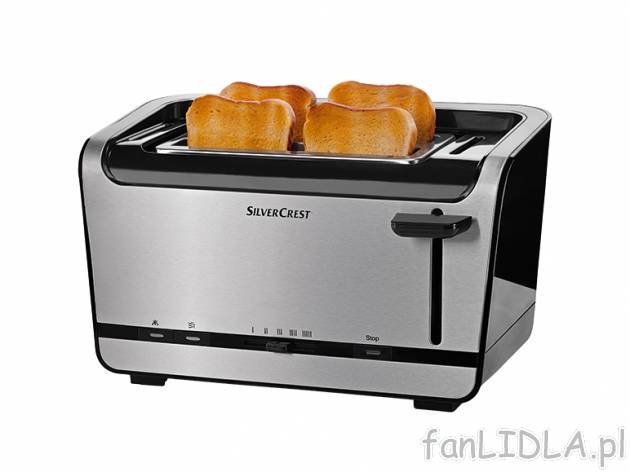 Toster podwójny 1400W Silvercrest, cena 0,00 PLN za 
- z przodem obudowy z wysokiej ...