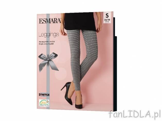 Legginsy Esmara, cena 19,99 PLN za 1 opak. 
- czarne, z błyszczącą nitką lub ...