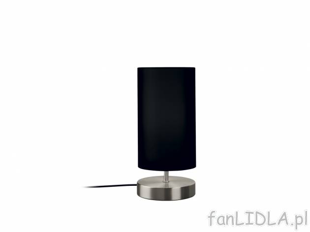 Lampa stołowa LED , cena 39,99 PLN 
- 2 kolory
- abażur z delikatnej tkaniny
- ...