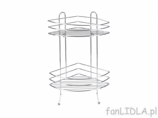 Regał prysznicowy , cena 29,99 PLN  
-  3 wzory
-  chromowana powłoka