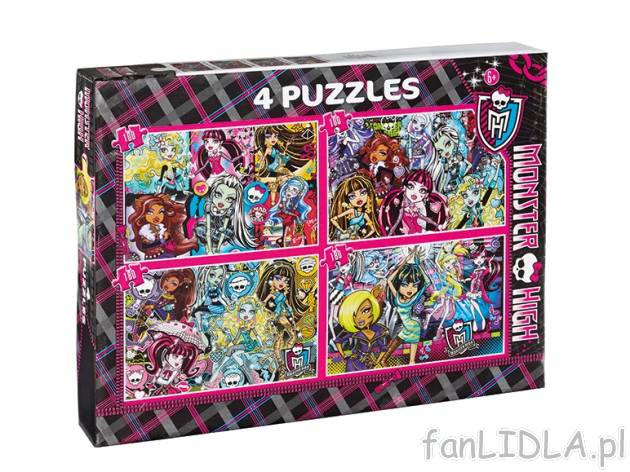 Puzzle Monster High , cena 5,00 PLN za 1 opak. 
-      różne wzory do wyboru
