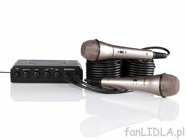 Zestaw do karaoke Silvercrest, cena 129,00 PLN za 1 opak. 
- z 2 mikrofonami 
- ...